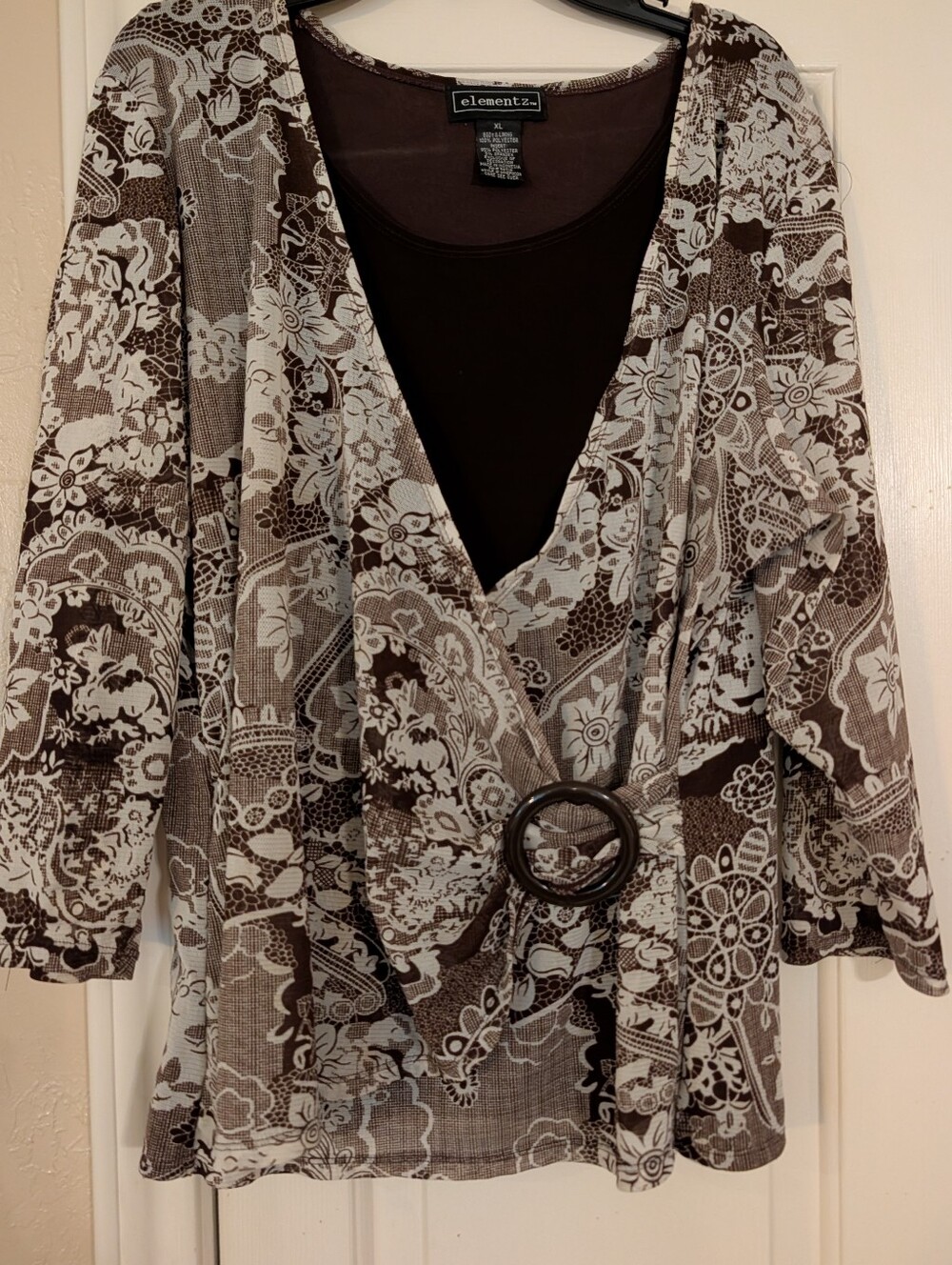 Brown Paisley Blouse